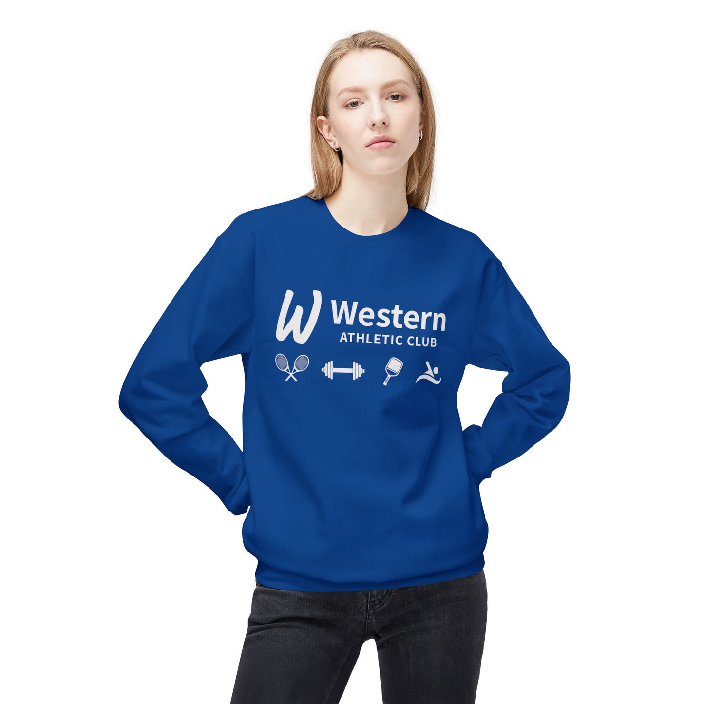 Western Athletic Club Fleece Crewneck Sweatshirt