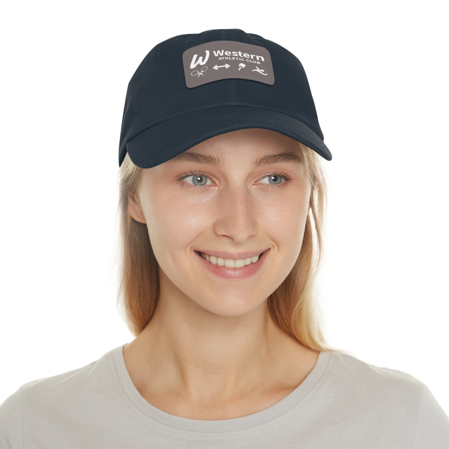 Western Athletic Club Hat with Leather Patch